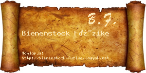 Bienenstock Füzike névjegykártya